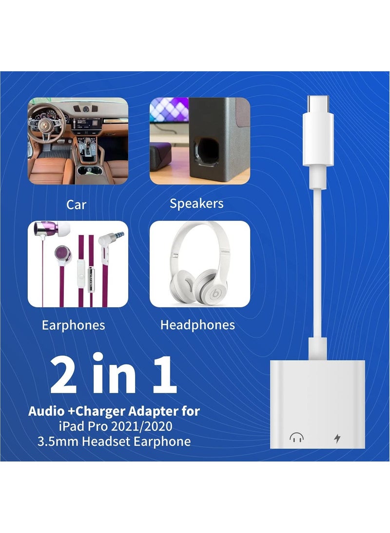 USB C to 3.5mm Headphone and Charger Adapter,Usb C Headphones Adapter Aux to Usb C Compatible with MacBook Pro, Ipad Pro, Huawei Mate ,Samsung OnePlus Pixel - Image 3