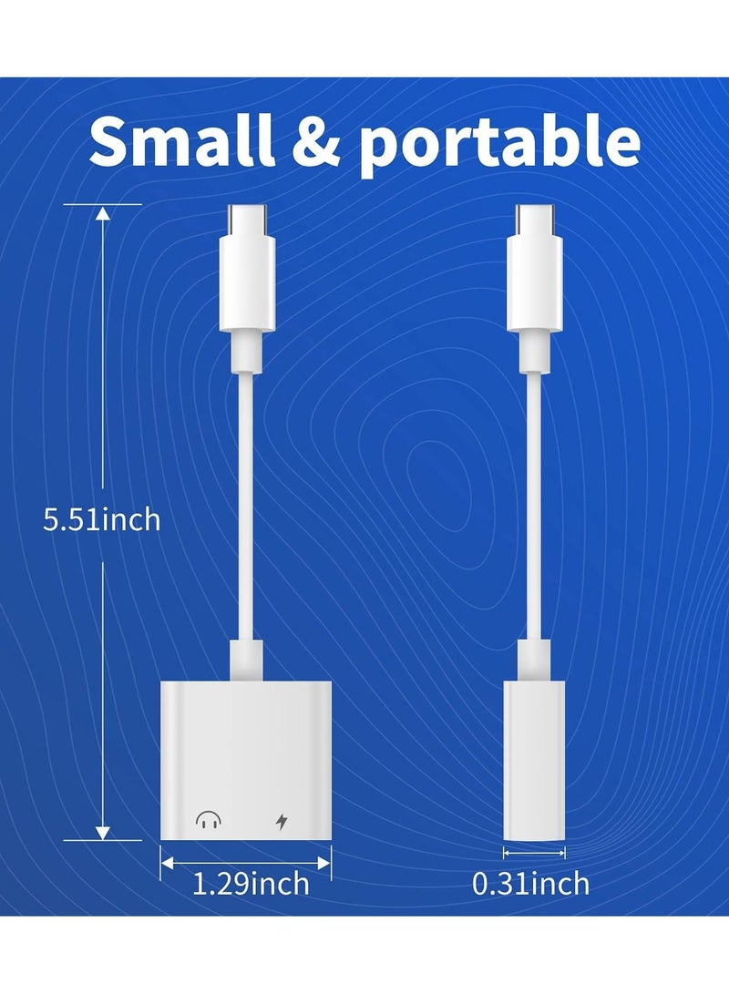 USB C to 3.5mm Headphone and Charger Adapter,Usb C Headphones Adapter Aux to Usb C Compatible with MacBook Pro, Ipad Pro, Huawei Mate ,Samsung OnePlus Pixel - Image 4