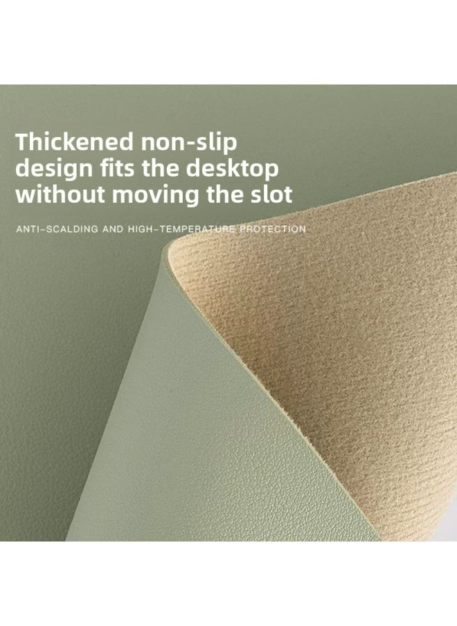 Mouse Pad Oversized Girls Computer Desk Mat Office Desktop Leather Desk Mat Solid Color Advanced Sense Waterproof Dirty-Resistant Eye Protection-Color:60*120cm-Pattern:Soft Off-white (pattern Size Can Be Customized Freely)