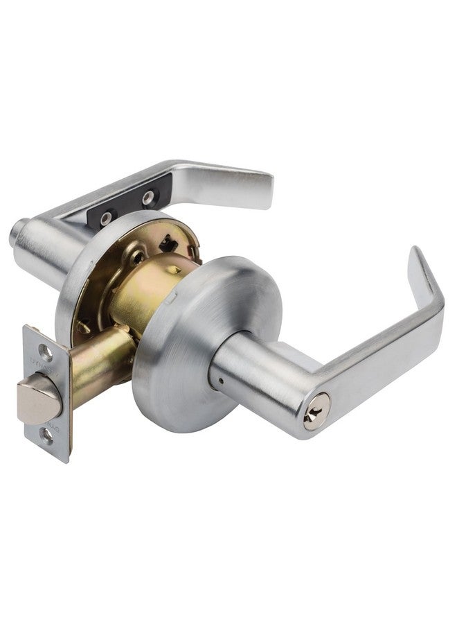 Dynasty Hardware Austin Medium Duty Commercial Keyed Entry Office Door Lock, Satin Chrome (Keyed Entry) - Image 1