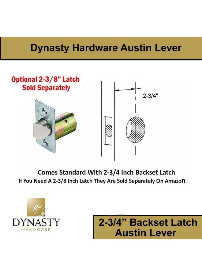 Dynasty Hardware Austin Medium Duty Commercial Keyed Entry Office Door Lock, Satin Chrome (Keyed Entry) - Image 2