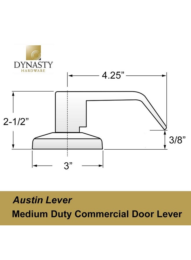 Dynasty Hardware Austin Medium Duty Commercial Keyed Entry Office Door Lock, Satin Chrome (Keyed Entry) - Image 3