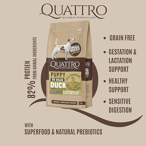 Quattro Super Premium Puppy/Breeder Dog Food for Mini Breeds - Duck, 1.5 kg - Image 3