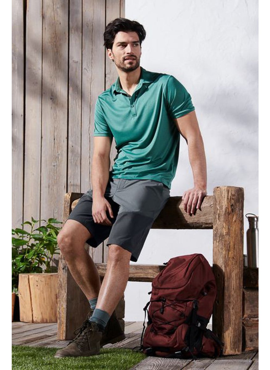 Tchibo Men Plain Chino Shorts, Dark Grey  - Image 1