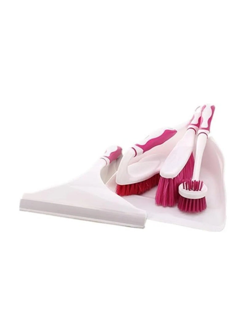 5-piece broom set (broom - brush - glass wiper - tile brush - carpet brush) in multiple colors, excellent quality - Image 5