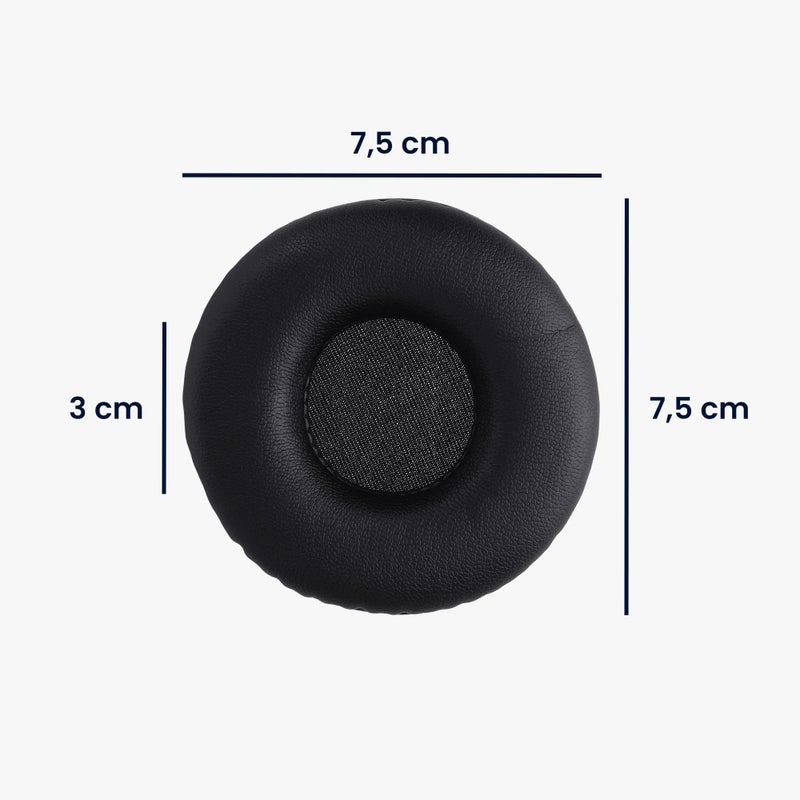 kwmobile Ear Pads Compatible with JBL Tune 600 / 500BT / 510BT / 520BT / 450 Earpads - 2X Replacement for Headphones - Black - Image 4