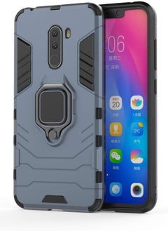 pocophone f1 Cover Design Protective Case With 360 Degree Rot - Blue