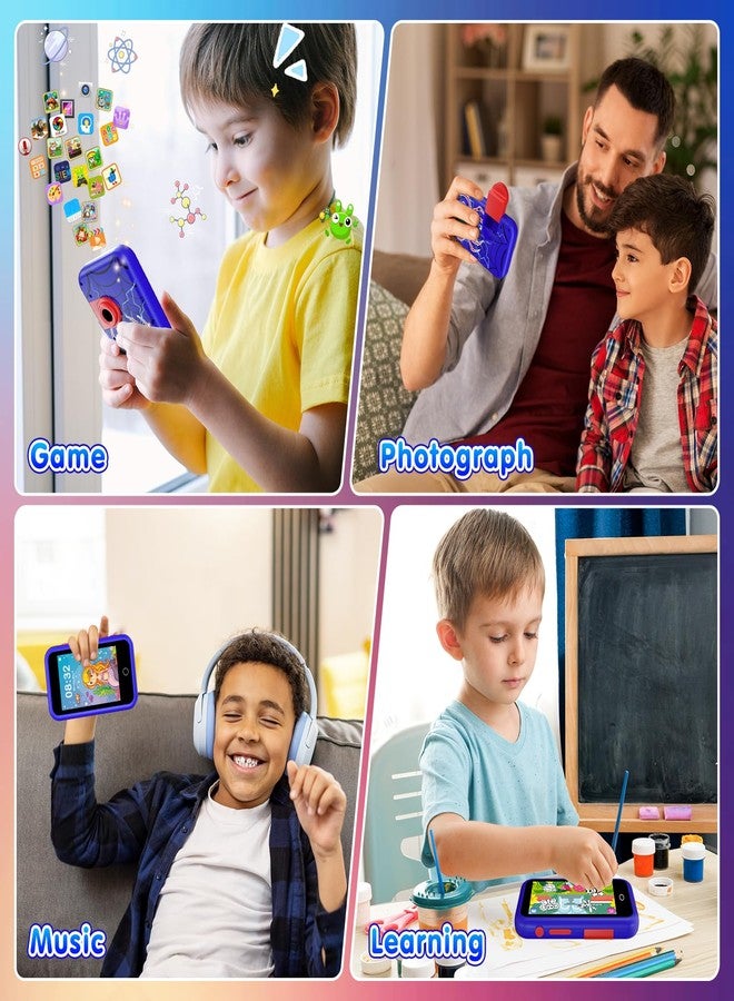 VATOS Kids Smart Phone Toy for Girls Boys 3 4 5 6 7 8 9 Years Old, 4" Large Touchscreen Spider Style Kids Cell Phone with Dual Camera, Music Player, Puzzle Game, 8GB Memory Learning Toy Birthday Gift - Image 3