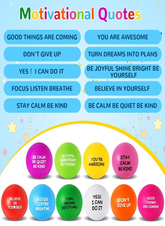 WELLVO 108 Pack Motivational Stress Balls Bulk for Adults, Ten Colorful Foam Anxiety Relief Fidget Squeeze Toys with Inspirational Quotes, Office Appreciation Gifts, Classroom Rewards, Easter Basket Stuffers - Image 2