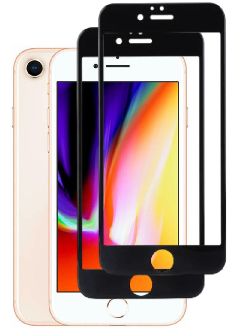 RAYON 2 Pack Tempered Glass Screen Protector 5D Designed For iPhone 8 Full Screen Coverage And Bubble Free - Image 1