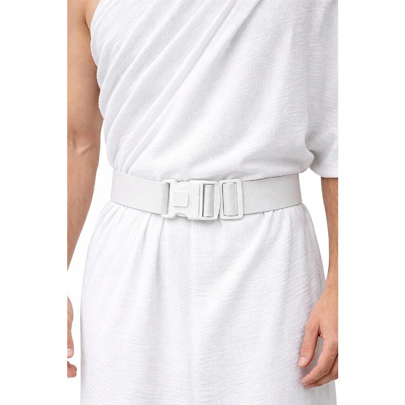 ihvan online Ihram Belt for Hajj and Umrah, Pilgrim Waist Belt with Secure Lock Buckle - Durable Lightweight Hajj Essentials, Adjustable Ihram Belts for Umrah Men, White - Image 1
