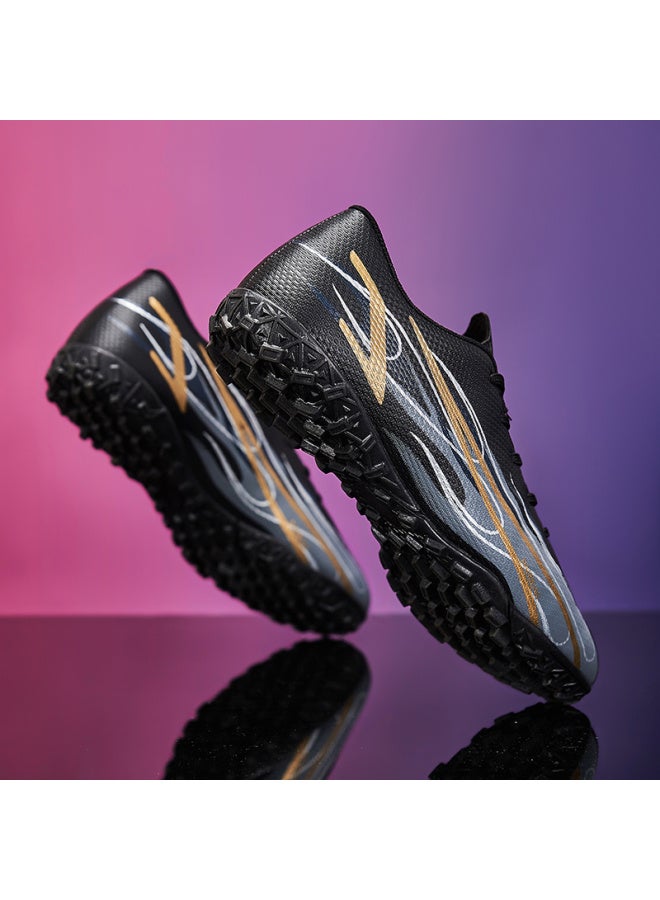 Falcon TF Boys' Football Shoes with Broken Nails - Black, Kids' Training & Game Spiked Shoes