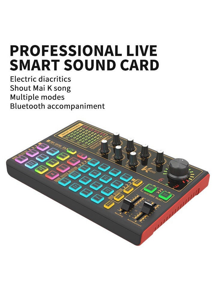 SK300 Live Sound Card External Voice Changer Audio Mixer Built-in Rechargeable Battery Multiple Sound Effects for Live Streaming Music Recording Smartphone Computer Game Karaoke  - Image 3