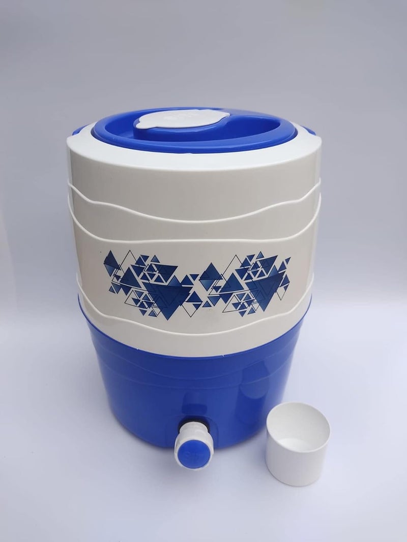 SHREEYETI SHEERYETI Plastic Insulated Water jug Cool Chilled Water Camper jar Insulated Thermos Flask Dispenser Container 24 LTRBlue  - Image 1
