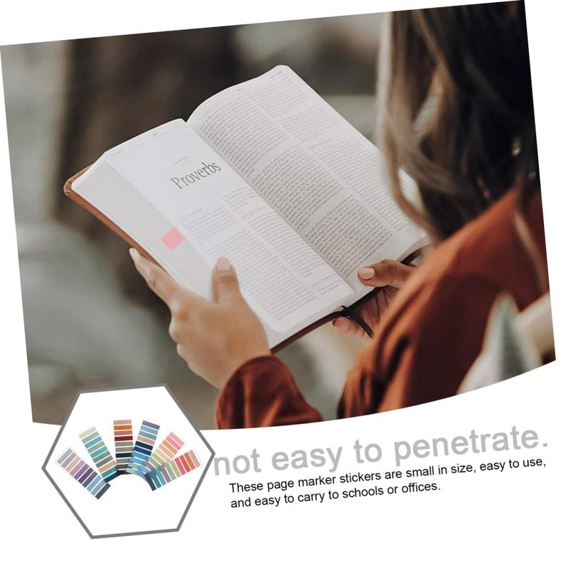 Self Adhesive Page Tabs 1200 Pcs Sticky Index Markers Book Annotation Portable Handwritten Labels For Office School Notebooks Household Organization - Image 5