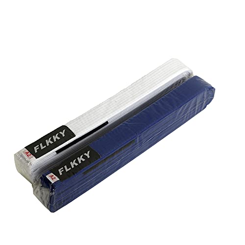 FLKKY BJJ Belt for Kids and Adult,Brazilian Jiu Jitsu Belt with Sleeve Bar for Ranking Stripes IBJJF Competition Approved - Image 5