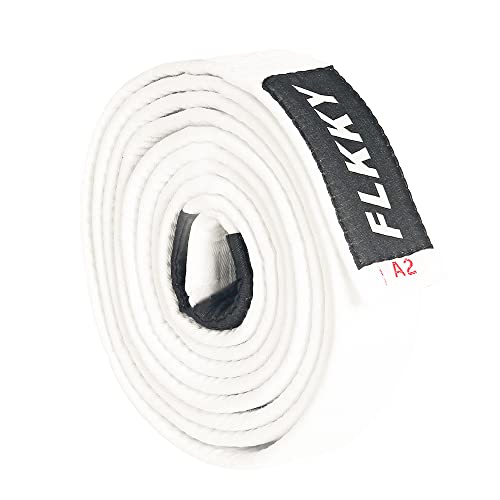 FLKKY BJJ Belt for Kids and Adult,Brazilian Jiu Jitsu Belt with Sleeve Bar for Ranking Stripes IBJJF Competition Approved - Image 3