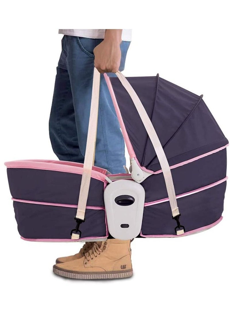 Portable Baby Rocking Bassinet, 5 in 1 Gliding Swing Cradle With Music and Toys, Multi-Functional Infant Crib Travel Sleeping Chair with Adjust and Detach Canopy - Image 4