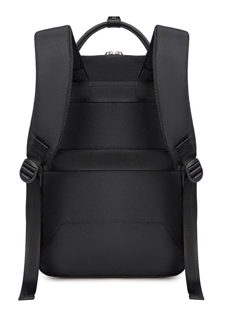 Chantria Casual Laptop Backpack for Women Water Resistant Multifunctional Polyester Daypack for Office/School/College/Travel, CB00618 - Black  - Image 3