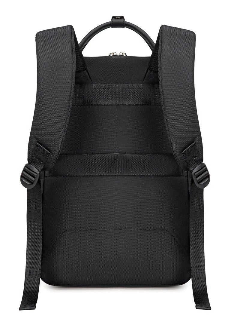 Chantria Casual Laptop Backpack for Women Water Resistant Multifunctional Polyester Daypack for Office/School/College/Travel, CB00618 - Black - Image 4