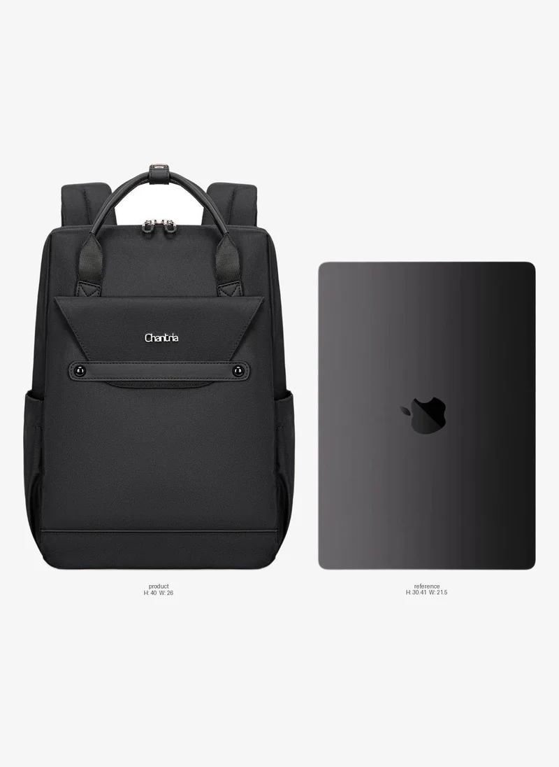 Chantria Black Casual Laptop Backpack for Women Water Resistant Multifunctional Polyester Daypack for Office/School/College/Travel, CB00618, Black for Women | Best Price UAE