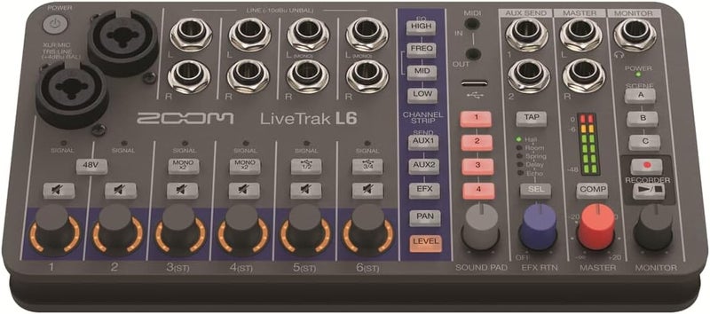 ZOOM Zoom LiveTrak L-6 Portable Digital Mixer - Image 3