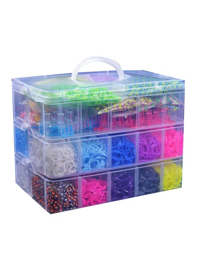 NIBEMINENT 12000-Piece Rubber Band Loom Bracelet Making Kit Multicolor