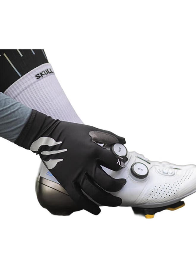 Cavalry Cycling Gloves, Full-Finger Mountain Bike Road Bike Shock-Absorbing Touchscreen Gloves, Men'S And Women'S Spring And Autumn Outdoor Sports Fitness Gloves, Cycling Equipment, Red Xl Size - Image 2