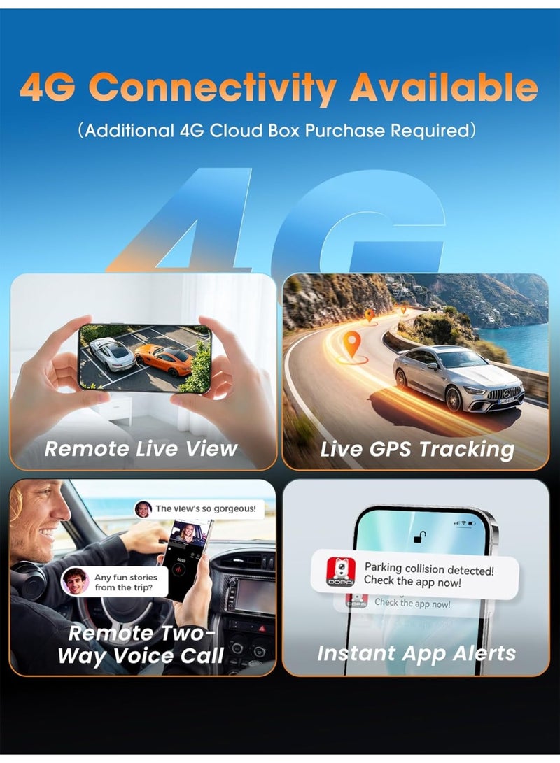 DDPAI Z60T 3-Channel Dash Cam for Cars, 4K Front 2K Inside 1080P Rear HDR, 64GB Card, 3" IPS, 5G WiFi6, GPS - Image 2