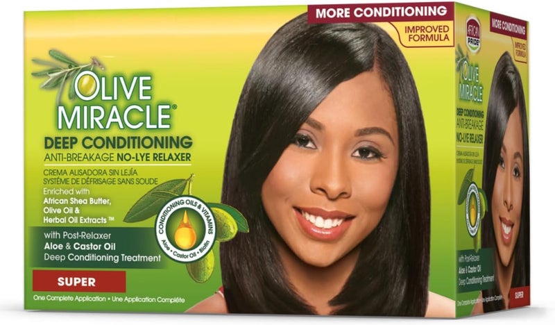 Afican Pride Olive Miracle Deep Conditioning SUPER Relaxer Size 1 Complete