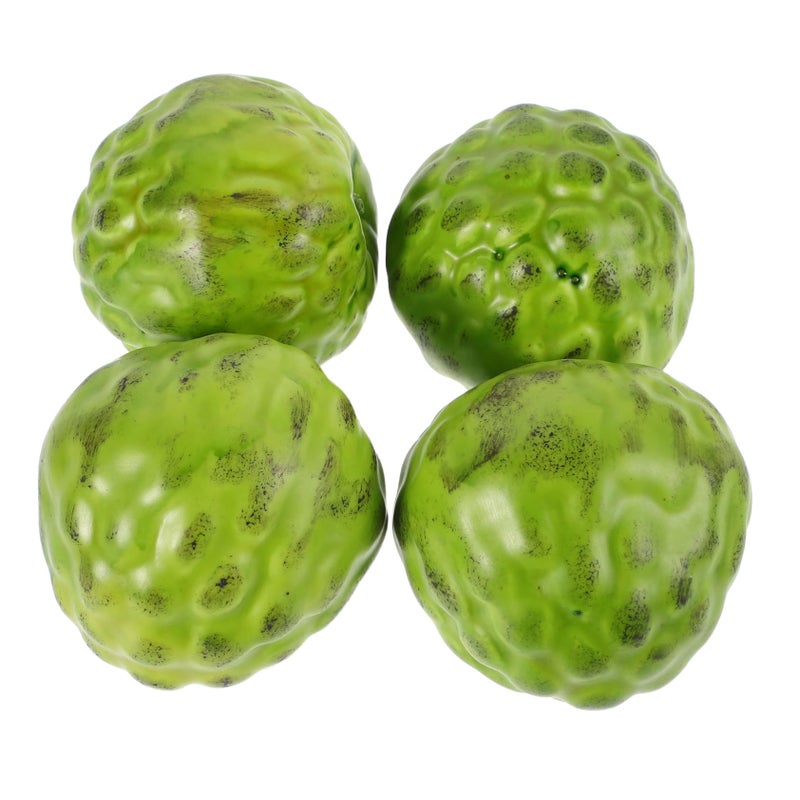 4 قطع ديكور فاكهة استوائية اصطناعية واقعية لتزيين منزل مطبخ طاولة حفلة الدعائم - Image 2