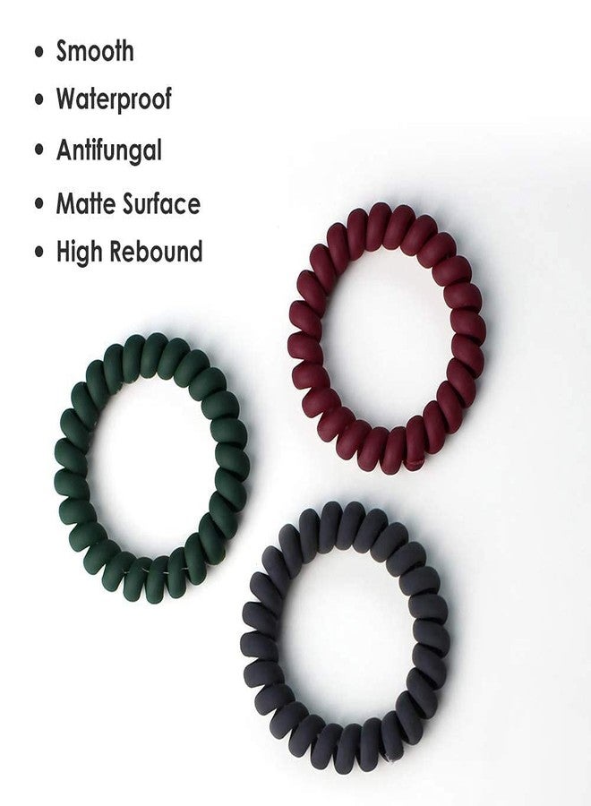 APSAMBR-Spiral Hair Ties,10 PCS Coil Hair Elastics Phone Cord Hair Ties No Crease with 10 Colors for Girls Women - Image 4