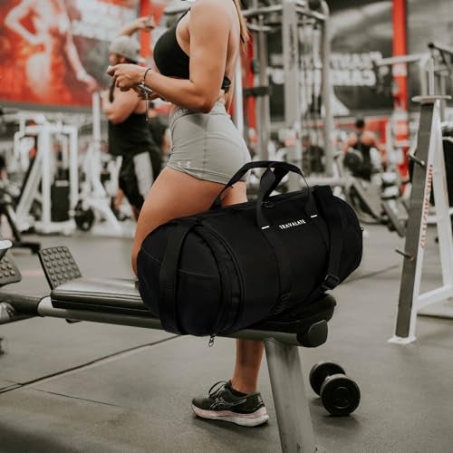 Travalate® Sports Gym Bag, Travel Duffel Bag with Shoes Compartment for Men Women, 22L, Lightweight Water Resitant - Image 2