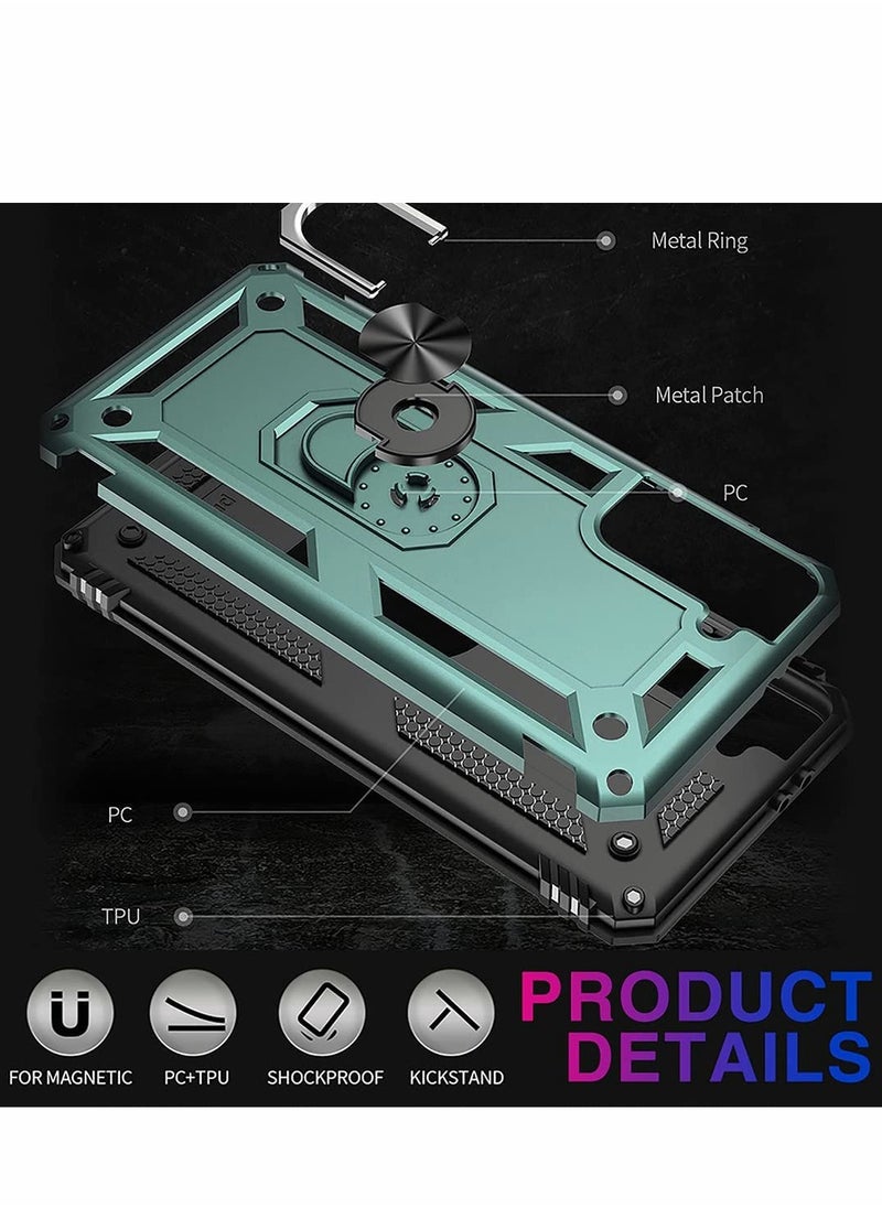 SYOSI - Case for Samsung S21 FE Heavy Duty Hard Armor Military Anti-Fall Shockproof Bumper Rugged with Magnetic Ring Kickstand Cover Galaxy 5G Cases - Image 1