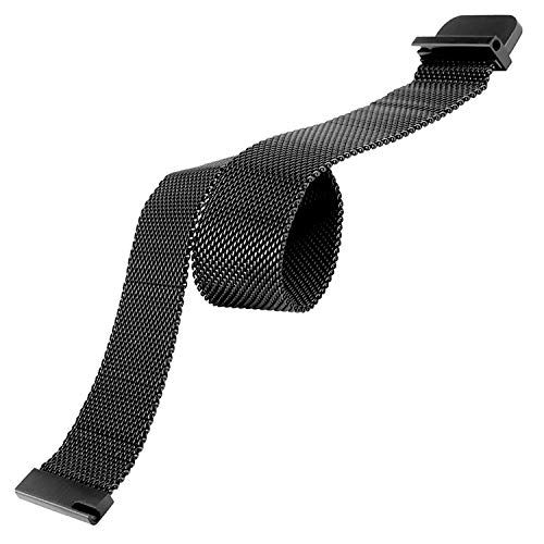 ACM Watch Strap Magnetic Loop 22mm compatible with Noise Noisefit Vortex Plus Smartwatch Luxury Metal Chain Band Black - Image 3