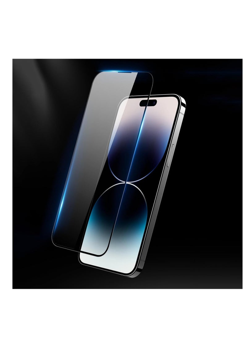 Premium Tempered Glass Anti Shock Screen Protector With Black Frame Compatible With IPhone 15 Series (iphone 15 Pro Max) - Image 2