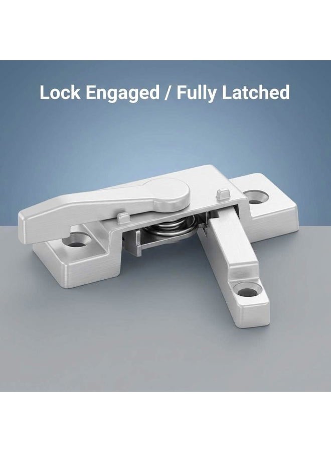 QWORK 10 Pack Sliding Window Sash Locks, Cam Action White Window Sash Locks with Screws – Zinc Alloy Security Locks for Horizontal, Vertical, Single, Double-Hung Sliding Windows and Doors, - Image 5