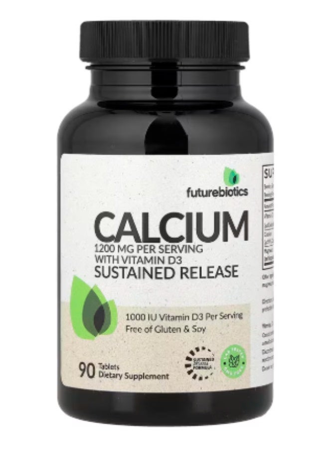 Futurebiotics, Calcium With Vitamin D3, Sustained Release, 90 Tablets - Image 1