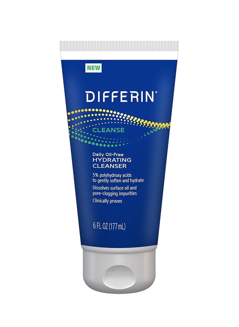 differin - Differin Facial Cleanser, Daily Oil Free Hydrating Face Wash by the makers of Differin Gel, Gentle Skin Care for Acne Prone Skin, PHAs, 6 Oz. - Image 1