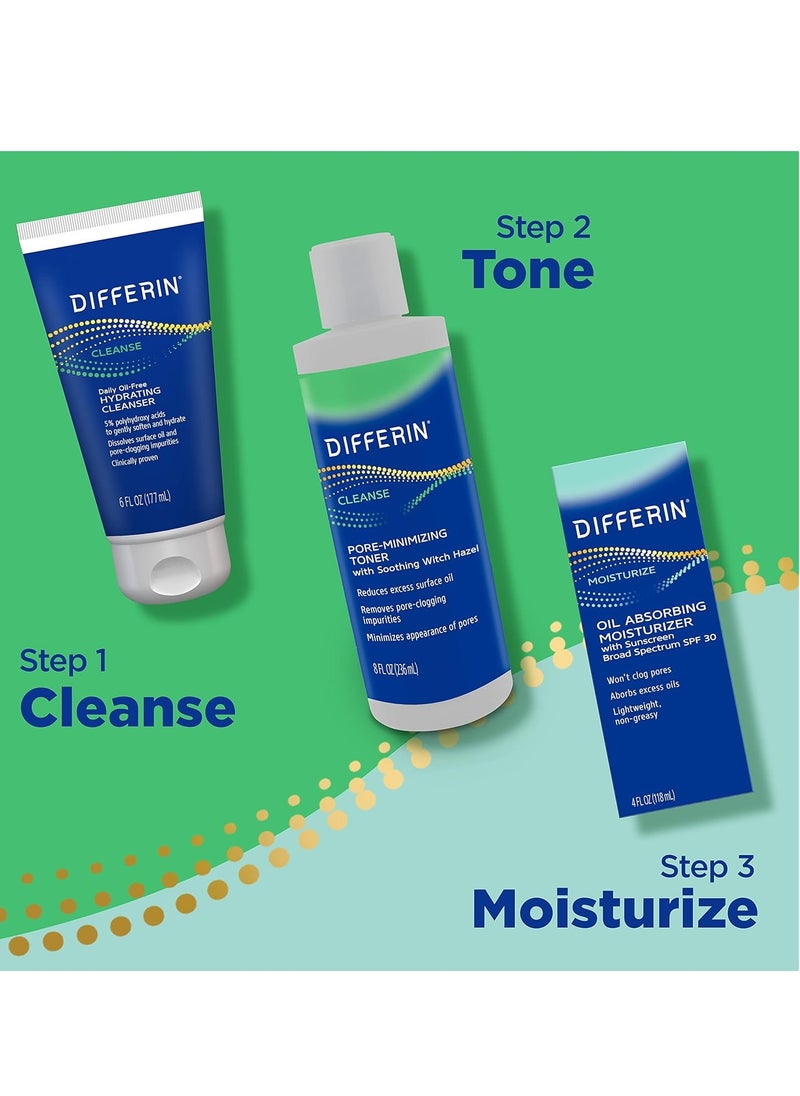 differin - Differin Facial Cleanser, Daily Oil Free Hydrating Face Wash by the makers of Differin Gel, Gentle Skin Care for Acne Prone Skin, PHAs, 6 Oz. - Image 1