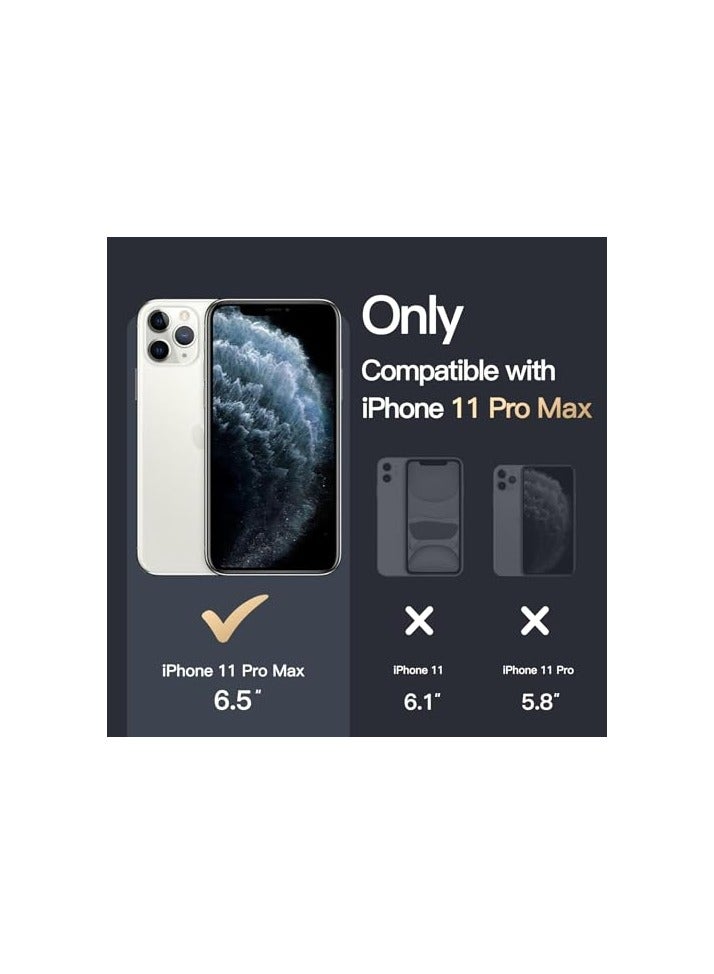 JETech Magnetic Case for iPhone 11 Pro Max 6.5-Inch Compatible with MagSafe Wireless Charging, Shockproof Phone Bumper Cover, Anti-Scratch Clear Back (Clear) - Image 3