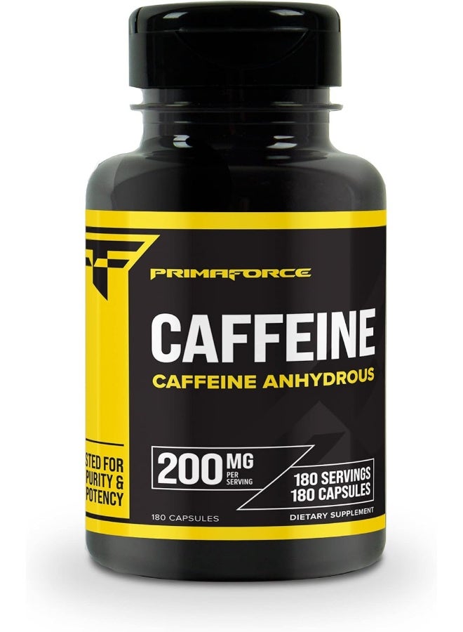 Primaforce Caffeine Pills 200mg, 180 Capsules - Image 1