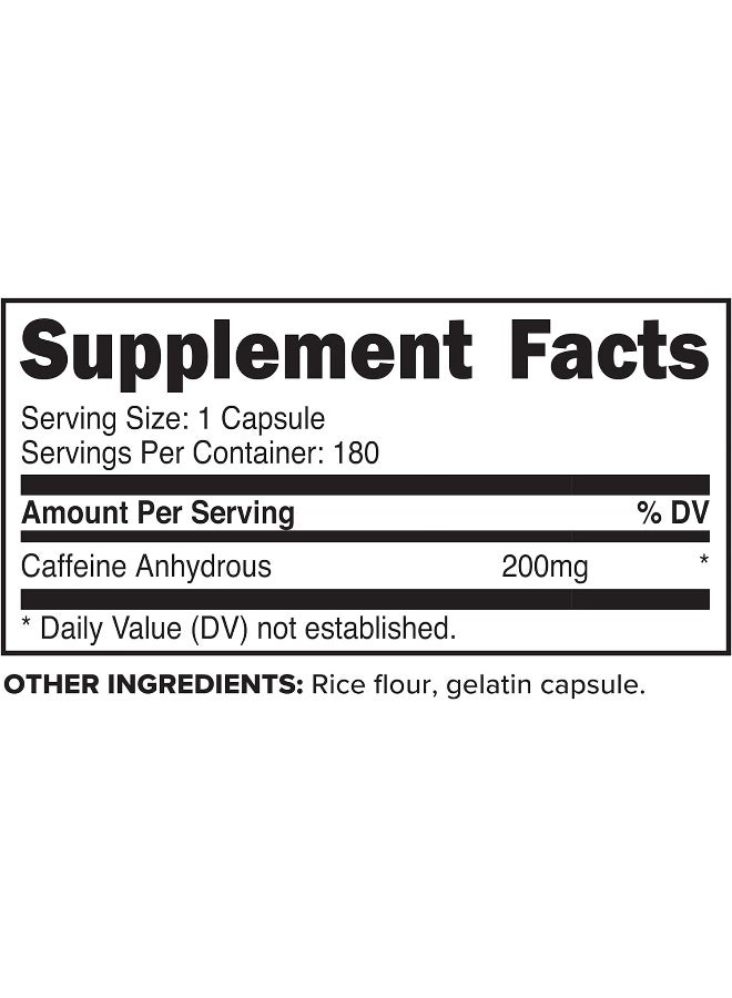 Primaforce Caffeine Pills 200mg, 180 Capsules - Image 2