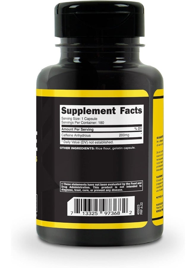 Primaforce Caffeine Pills 200mg, 180 Capsules - Image 4