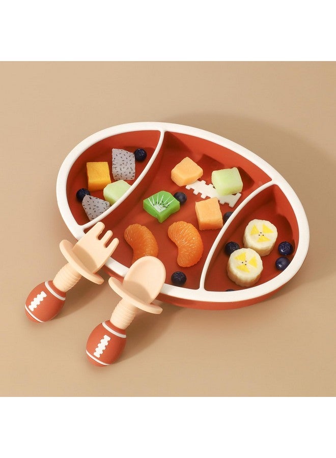 Linowos Toddler Plates Silicone, Baby Divided Suction Plate Dish for Toddler Kids Self Feeding, BPA Free Dishwasher and Microwave Safe - Image 2