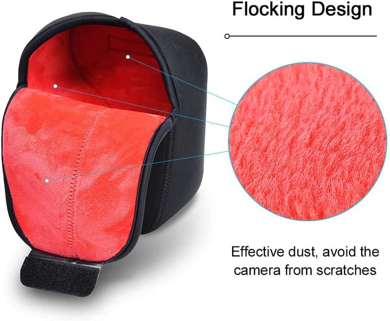 CADeN DSLR SLR Camera Sleeve Case with Neoprene Protection, Compatible for Nikon, Canon, Pentax, Sony and ect...(Medium Black) - Image 4