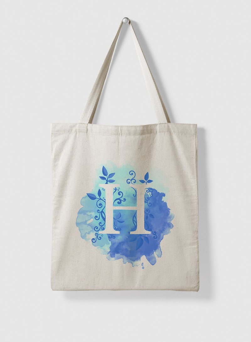 LOWHA Polyester Tote Bag with Shoulder Straps and Letter H Pattern  - Image 4