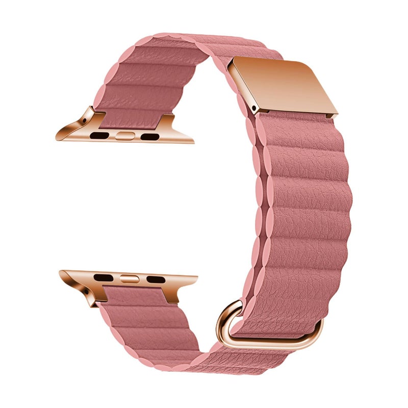 Adjustable Loop Strap Smartwatch Band Compatible with Apple Watch 38 40 41 42 44 45 49mm with Fit Replacement Strap in Nylon in Beige - Image 5