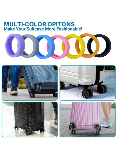 NVTEGR 16 Pcs Suitcase Wheel Covers, Luggage Wheel Covers, Luggage