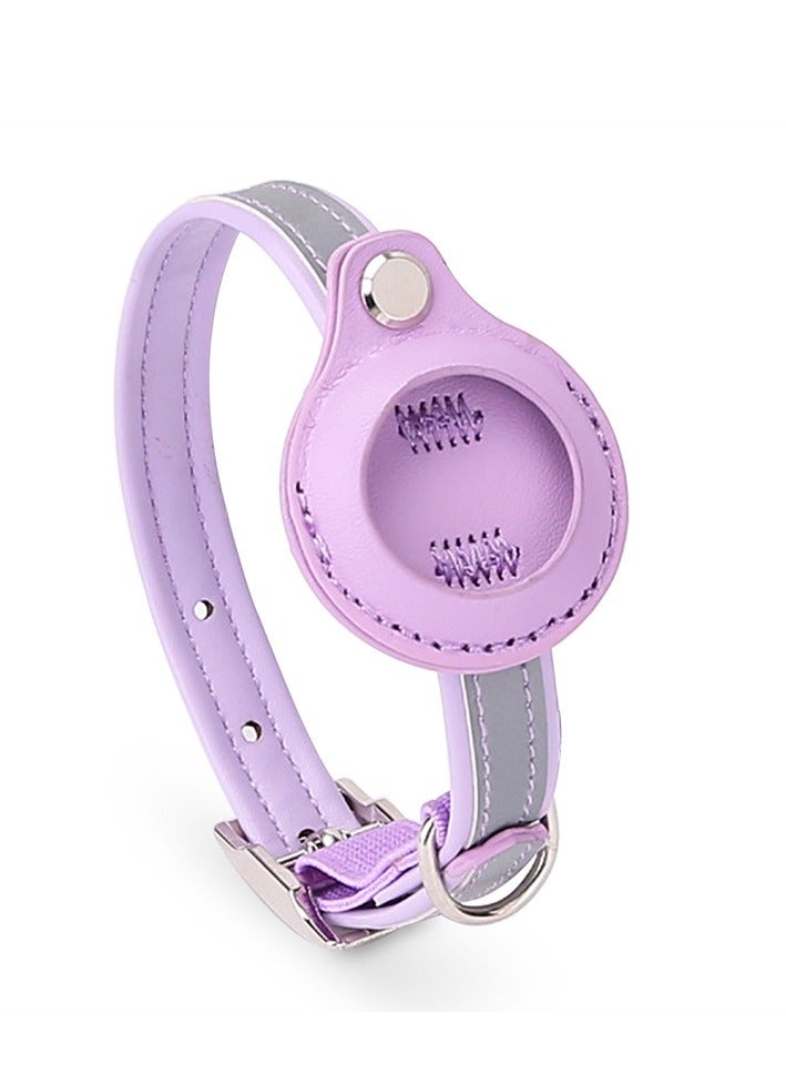 RTYY Airtag Cat Collar,Non-detachable Leather Adjustable Kitten Collar, Reflective Anti-suffocation Kitten Collar with Air Tag Holder for Girls Boys Cats, Small Dogs, Puppies - Image 2